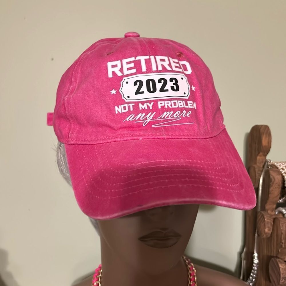 RETIRED 2023 adjustable baseball cap distressed pink
